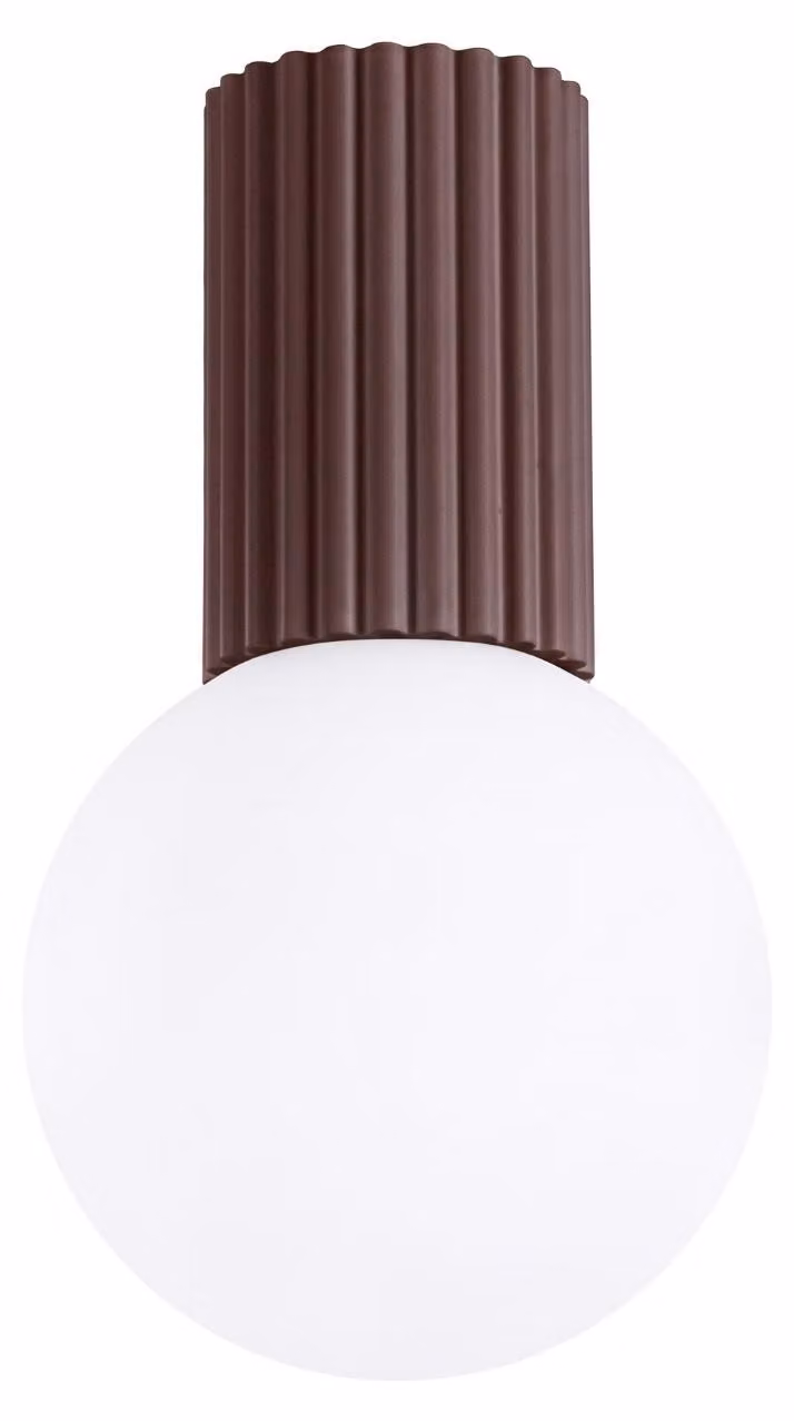 Plafon HALO brązowy IP44 1xG9 8W aluminium/szkło 21x12x12cm Sollux Lighting