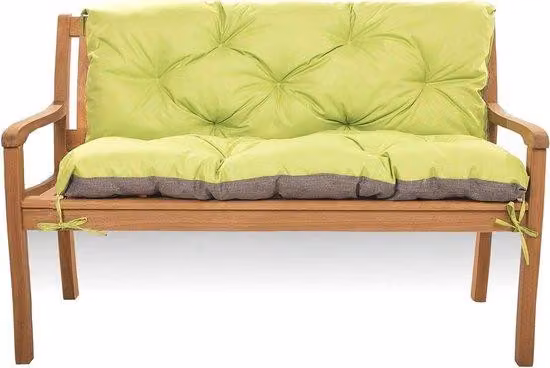 Wygodna ławka – materiał hydrofobowy – 100 x 50 x 50 cm – limonkowa zieleń