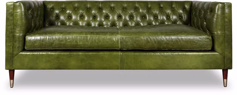 XXL Sofa 3 Sitzer Grün Couch Chesterfield Polster Sitz Garnitur Leder
