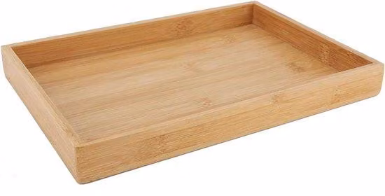 Zestaw tac z drewna bambusowego – taca prostokątna – taca barowa (28 x 195 x 3 cm)