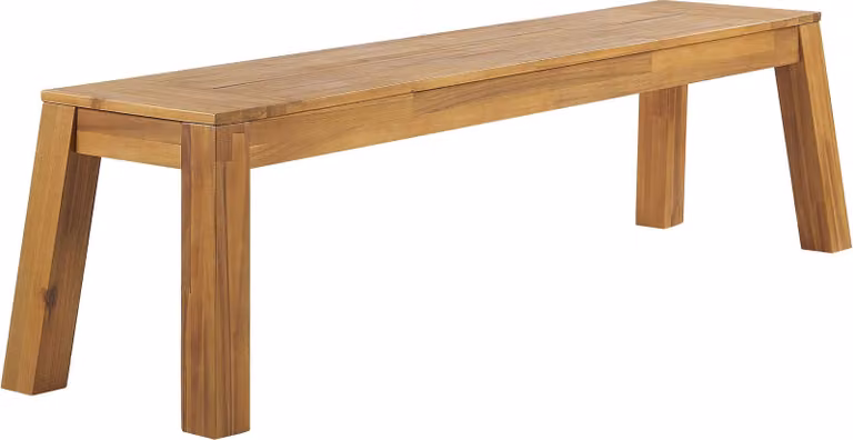 BELIANI Ławka ogrodowa laminowane jasnobrązowy akacjowe 160 cm do domu na taras balkon styl rustykalny nowoczesny design