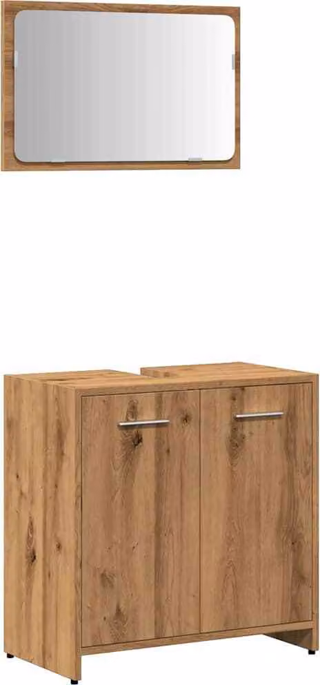 Szafka łazienkowa z lustrem, dąb artisan
