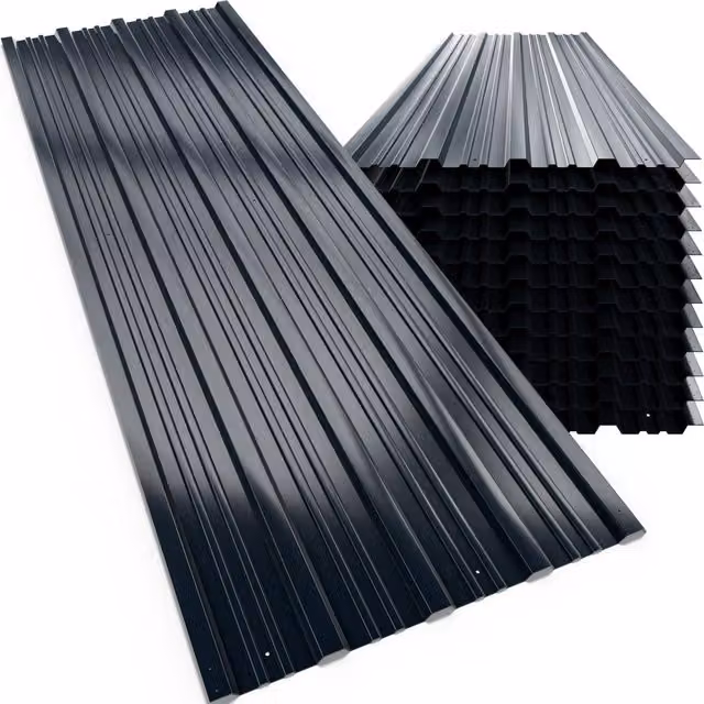 Zestaw 24 blach trapezowych Gardebruk z ocynkowanej stali, antracyt, 14 m², W: 129 cm, S: 46 cm