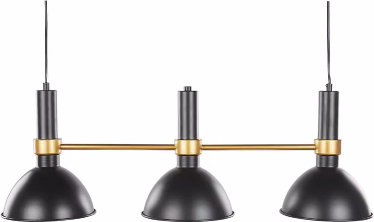 BELIANI Lampa wisząca sufitowa czarny złoto metal 107 cm 3 światła industrialny design salon kuchnia