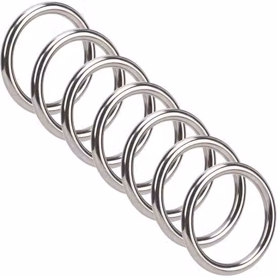 O-ring o średnicy 1,6/2 cala - stal nierdzewna 304 - zestaw 7 sztuk - odporny na wstrząsy - wielofunkcyjny - do obręczy fitness/jogi - metalowe obręcze