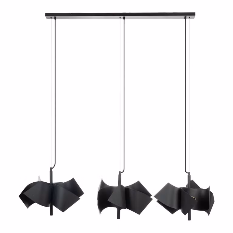 Lampa wisząca Lucande Imron, trzypunktowa, czarna