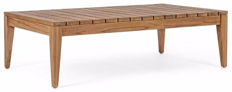 Casa Padrino stół ogrodowy z drewna tekowego brązowy 120 x 70 x wys. 35 cm - Odporny na warunki atmosferyczne stół ogrodowy i tarasowy z litego drewna - Nowoczesne meble ogrodowe i tarasowe z drewna tekowego - Luksusowa kolekcja