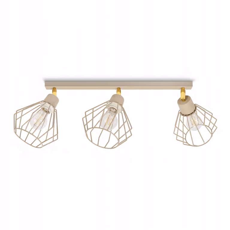 Lampa sufitowa LED Luxolar z 3 żarówkami E27, wykonana z drutu metalowego w stylu Edisona – regulowana lampa wisząca do sypialni, kuchni nad stołem w jadalni oraz salonu