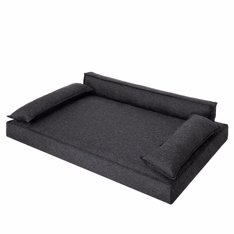 Legowisko dla psa, materac dla zwierzaka, legowisko dla kota, poduszka dla psa, kosz dla psa, sofa dla psa, miejsce do leżenia dla psa, ortopedyczne, meble, czarne, 99x66 cm