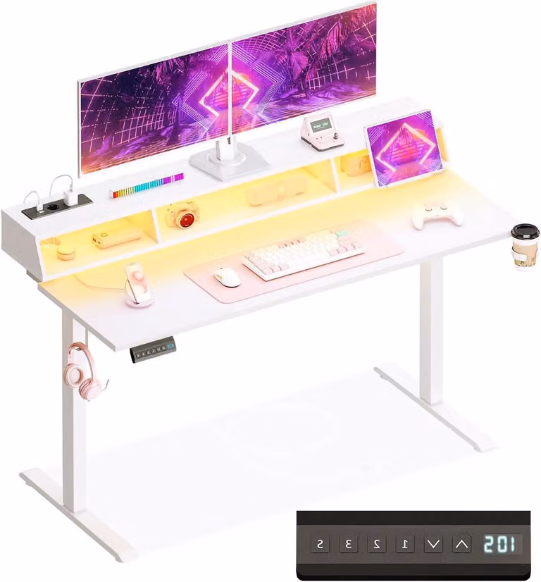 Gaming Bureau spotkało się z oświetleniem LED – biurko do gier – meble komputerowe – design