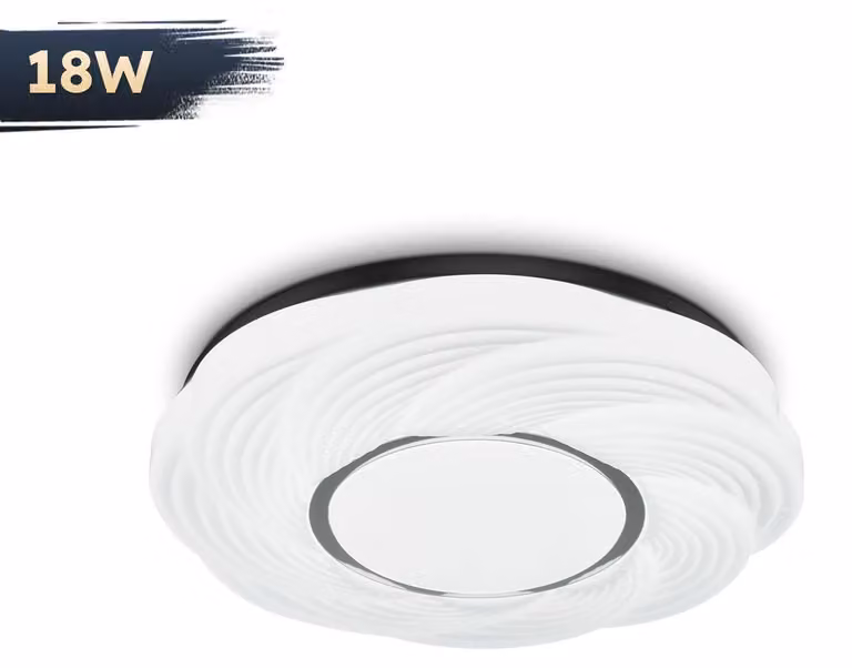 Nowoczesna lampa sufitowa LED - 18 W - zestaw 5 sztuk - 6500 K (biały zimny) - nieściemnialna - 220 V - wykonana z żelaza i akrylu