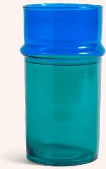 Szklany wazon Hay Moroccan w kolorze niebieskim