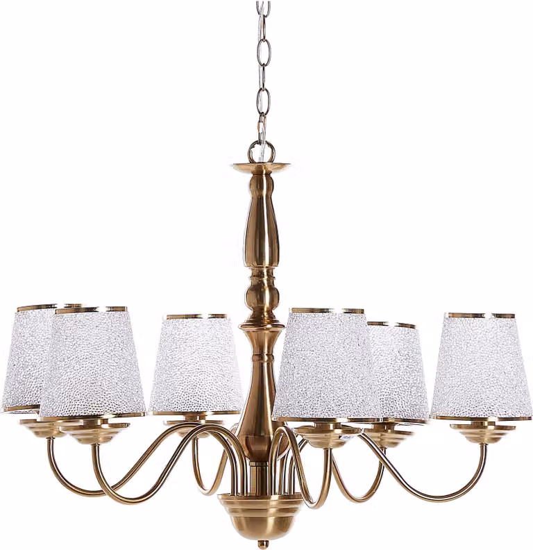 BELIANI Żyrandol lampa wisząca sufitowa miedziana metal chromowany 6 punktowa elegancki salon sypialnia