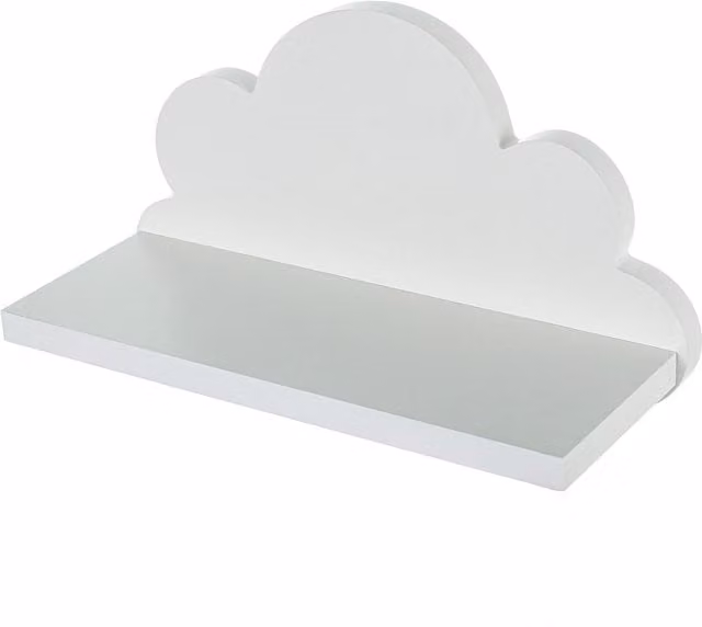 Półka Cloud Yellowtipi biała do pokoju dziecięcego W x S x G: 35 x 14 x 20 cm