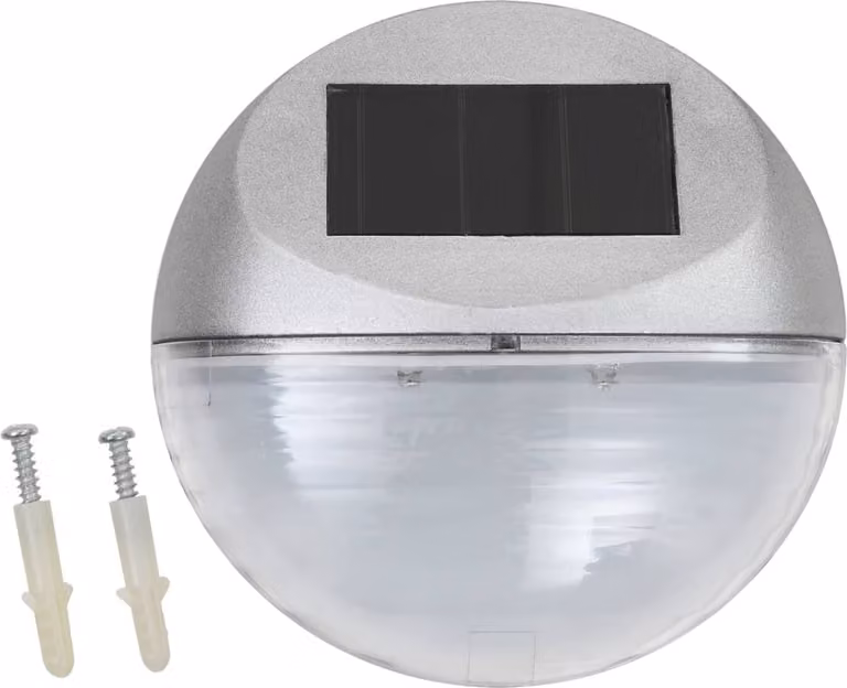 vidaXL Solarne kinkiety ogrodowe LED 24 szt. Okrągłe srebrne