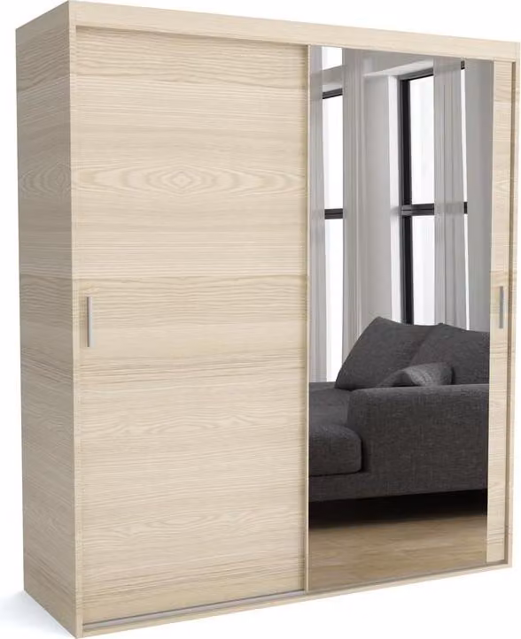 FURNLUX Mata do szafy A brązowa 190 cm / Kolor główny: brązowy / Wymiary: 190 x 60 x 205 cm