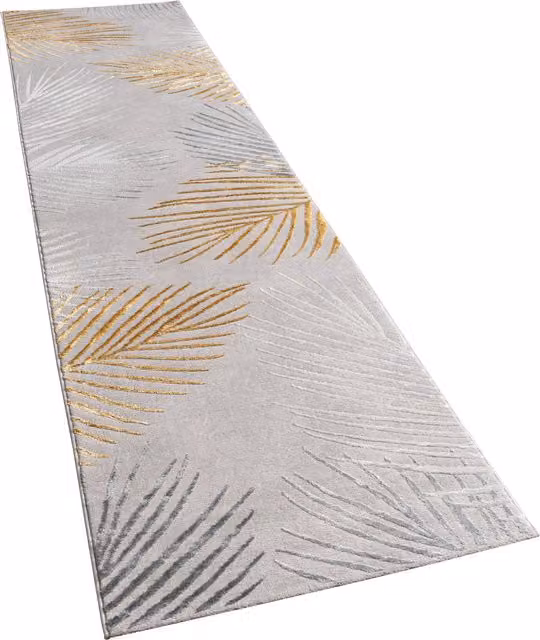 Dywan Tiana żółty o wzorze kwiatowym w stylu boho Szerokość: 80 cm, Długość: 300 cm