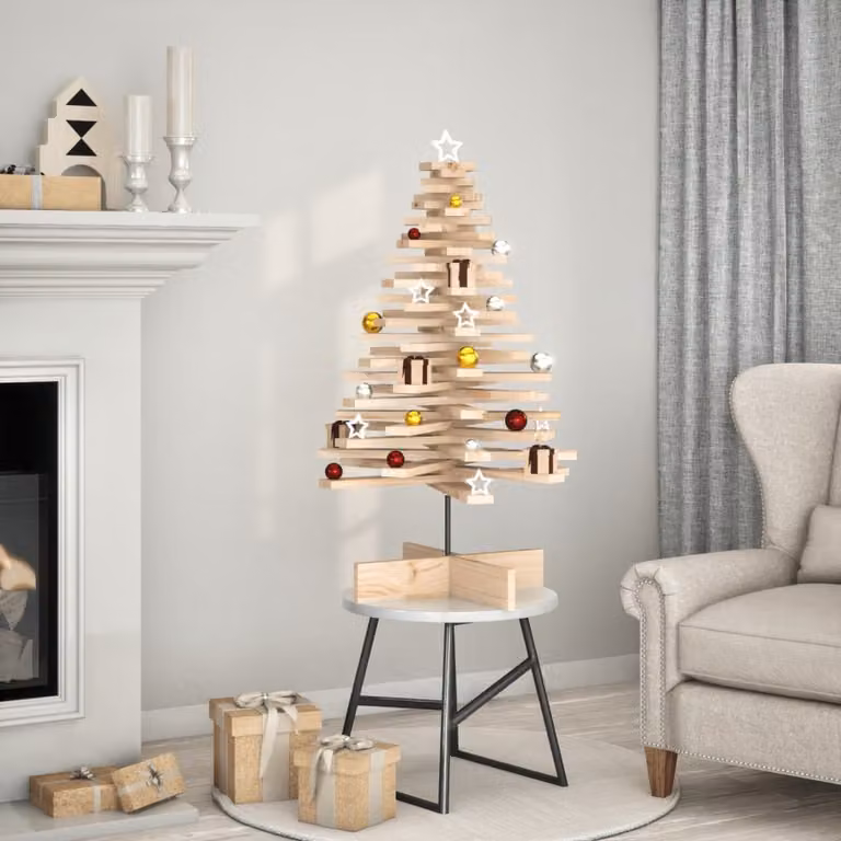 Maison Exclusive – choinka bożonarodzeniowa do dekoracji, 100 cm, lite drewno sosnowe