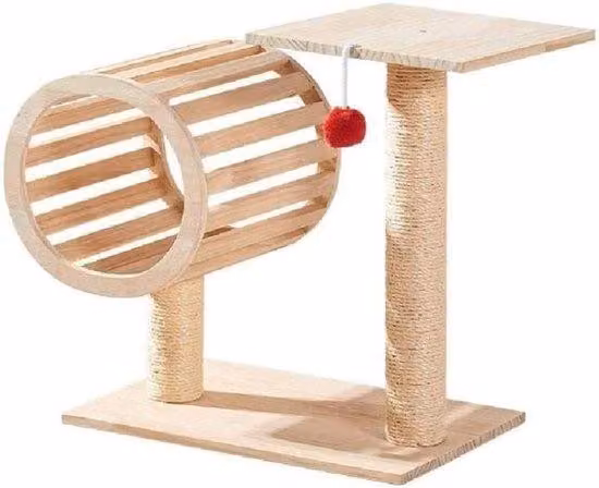 Klimboom dla kota – domek dla kota – zabawka – do wspinaczki i zabawy – solidna drewniana konstrukcja – 5000 gram – naturalne materiały