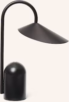 Lampa stołowa Ferm Living Arum w kolorze czarnym, akumulatorowa, LED, z funkcją ściemniania i sterowaniem dotykowym