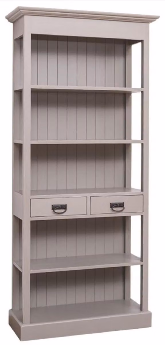 Casa Padrino szafka w stylu rustykalnym shabby chic antyczny szary 91 x 39 x h. 197 cm - Szafka do jadalni w stylu rustykalnym - Meble z litego drewna - Meble w stylu rustykalnym shabby chic