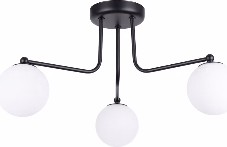 Lampa sufitowa KOSMOS czarno-biała 3xG9x8W szkło wym:29x62x62cm IP20 Pure Lume