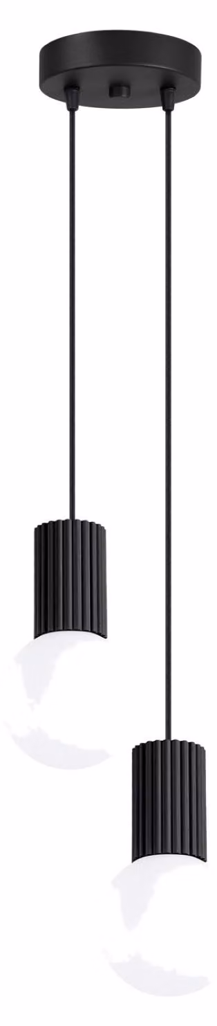 Lampa wisząca HALO 2P, czarna, 2 x G9, 8W, aluminium/szkło, 120x15x15 cm, Sollux Lighting