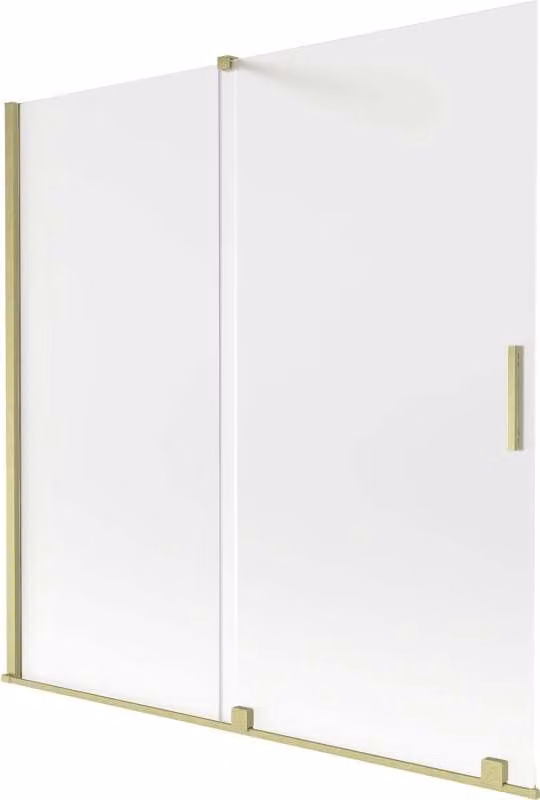 Mexen Velar Parawan nawannowy 160x150cm Szron/Złoty Szczotkowany