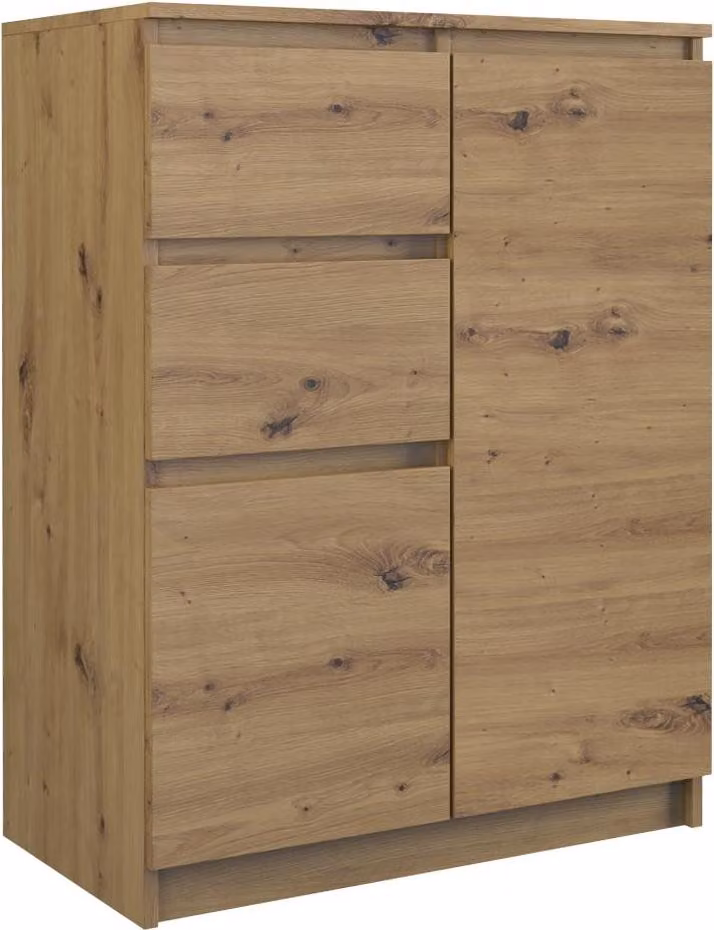 Nowoczesna komoda 2D2S z 2 drzwiami i 2 szufladami – Artisan Oak | Kolor: dąb rzemieślniczy