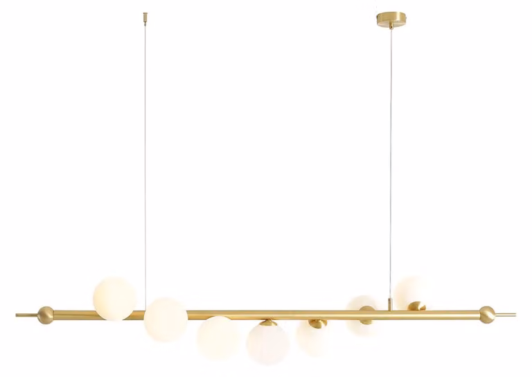 Żyrandol Wave mosiądz 7xE14x10W szkło wym:166x168x32cm IP20 Aldex