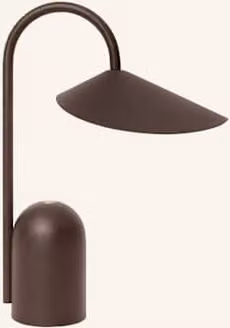 Lampa stołowa Ferm Living Arum w kolorze brązowym, akumulatorowa, LED, ściemnialna