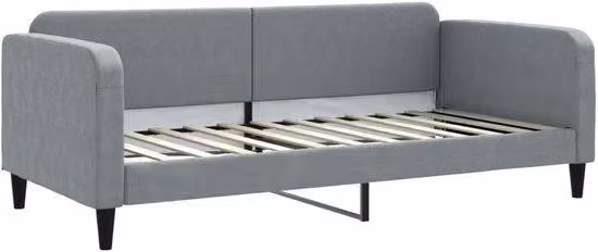 Sofa rozkładana - Łóżko gościnne - Wielofunkcyjne meble - Konstrukcja 2 w 1 - Wymiary: 90x200 cm - Jasnoszary
