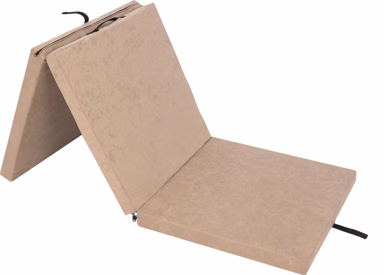 Materac składany BEN - 180×65 cm - składany, pokrowiec można prać, twardy materac piankowy, materiał Aloba, łóżko dla gości i mata do jogi | Pillowprim
