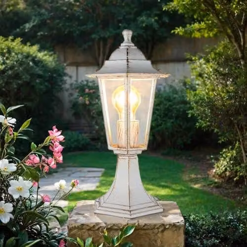 Lampa zewnętrzna ścienna gniazdowa E27 rustykalna IP44 ogród