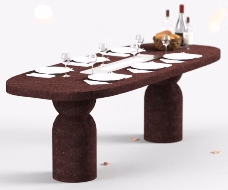 Stół jadalny Casa Padrino z kominkiem na bioetanol, wymiary: 240 x 110 x 75 cm - Dostępny w różnych kolorach - Stół do jadalni - Stół do ogrodu - Meble do jadalni - Meble ogrodowe - Luksusowe meble - Eleganckie wyposażenie