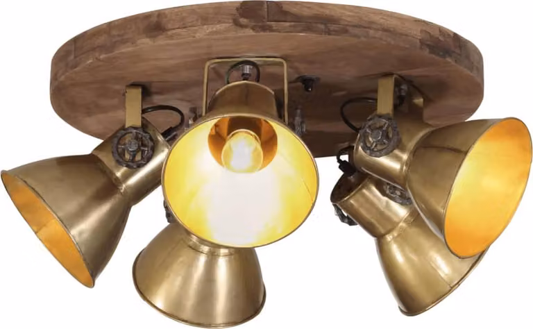 Lampa Sufitowa, 25 W, Antyczny Mosiądz, 50X50X25 Cm, E27 Lumarko!