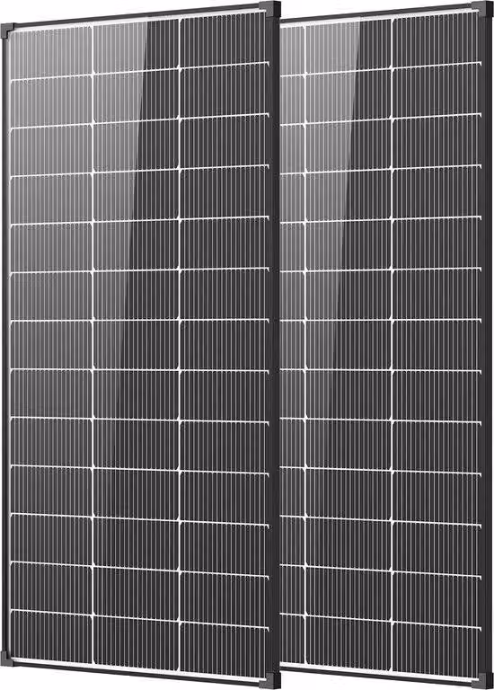 Panele słoneczne o mocy 400 watów - 2 panele dwustronne o mocy 200 W każdy - 18V, 18 ogniw, typu N, monokrystaliczne