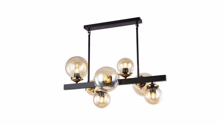 UNIQUE HYPERION 7 - Lampa wisząca 7xE27 - Industrialny design 78x65cm, idealna do przestronnych wnętrz