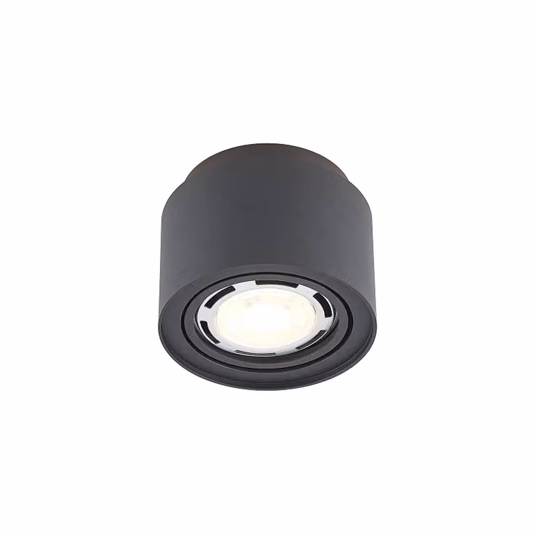 Arcchio lampa sufitowa Walisa, Ø 15 cm, czarny, metal, GU10