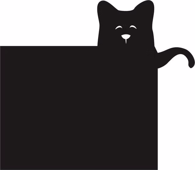 Naklejka ścienna Funny Band cat w stylu skandynawskim, czarno-biała, prostokątna