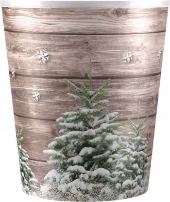 Osłonka na doniczkę CHRISTMAS STROMEK świąteczna plastikowa d12x14cm