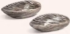 Zestaw solniczka i pieprzniczka &K Amsterdam Mussel w kolorze brązowym, ceramiczne
