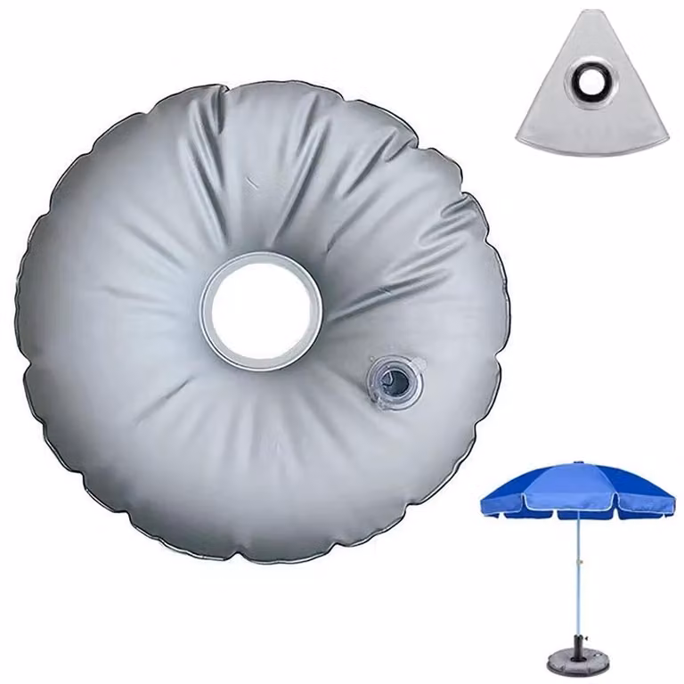 Worek obciążający do parasola - pojemność 10 litrów - można wypełnić wodą lub piaskiem - idealny do stojaków i pawilonów parasolowych - wymiary: 45 cm
