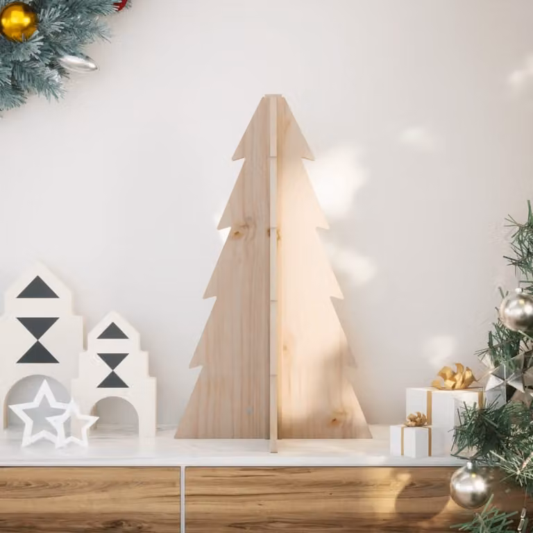 Maison Exclusive – choinka bożonarodzeniowa do dekoracji 69,5 cm Lite drewno sosnowe