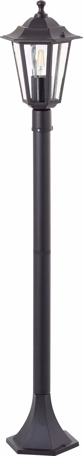 BRILLIANT zewnętrzna lampa podłogowa Carleen | dekoracyjne oświetlenie ścieżki | czarny | 100cm | 1x E27 max. 60 W | IP44