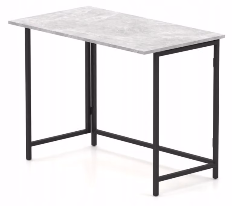 Biurko komputerowe składane Do Małego Mieszkania Sly Białe Loft 90x75 cm