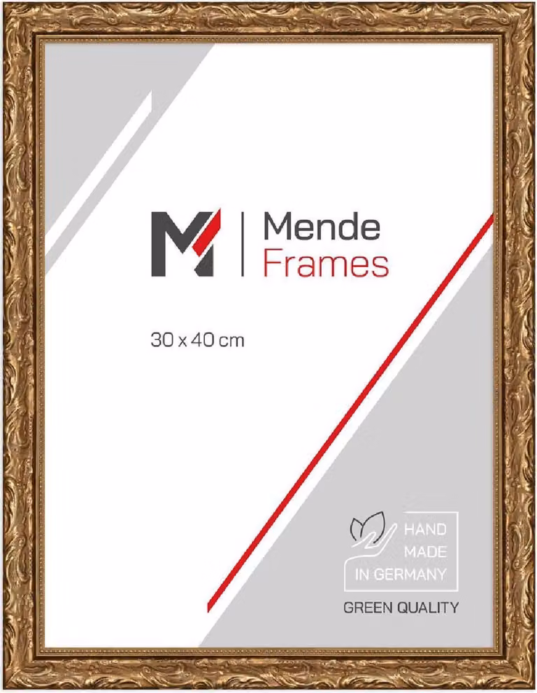 Ramka na zdjęcia barokowa MendeFrames H530 złota 40x40 cm z szkłem akrylowym