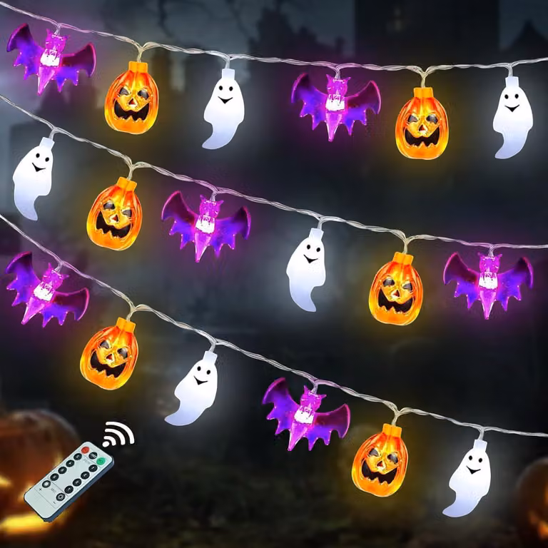 300 cm dekoracyjne oświetlenie na Halloween - girlanda LED - dekoracja - lampion - dynia świetlna - oświetlenie zewnętrzne - do ogrodu