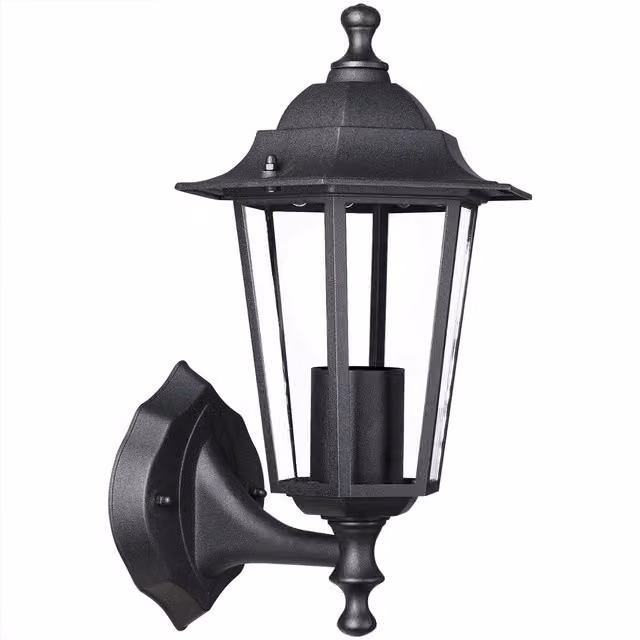 Lampa ścienna ogrodowa monzana® Krysante w kolorze czarnym lub szarym z czujnikiem ruchu i regulacją, W x S x G: 33,5 x 20 x 22,5 cm