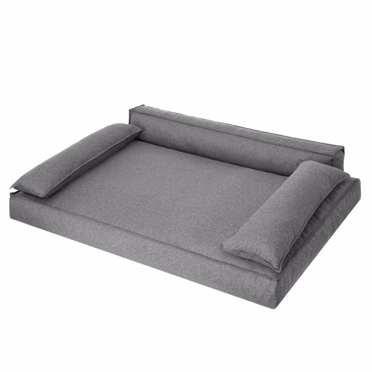 Legowisko dla psa, materac dla zwierzaka, legowisko dla kota, poduszka dla psa, kosz dla psa, sofa dla psa, miejsce do leżenia dla psa, ortopedyczne, meble, antracyt, 120x77 cm